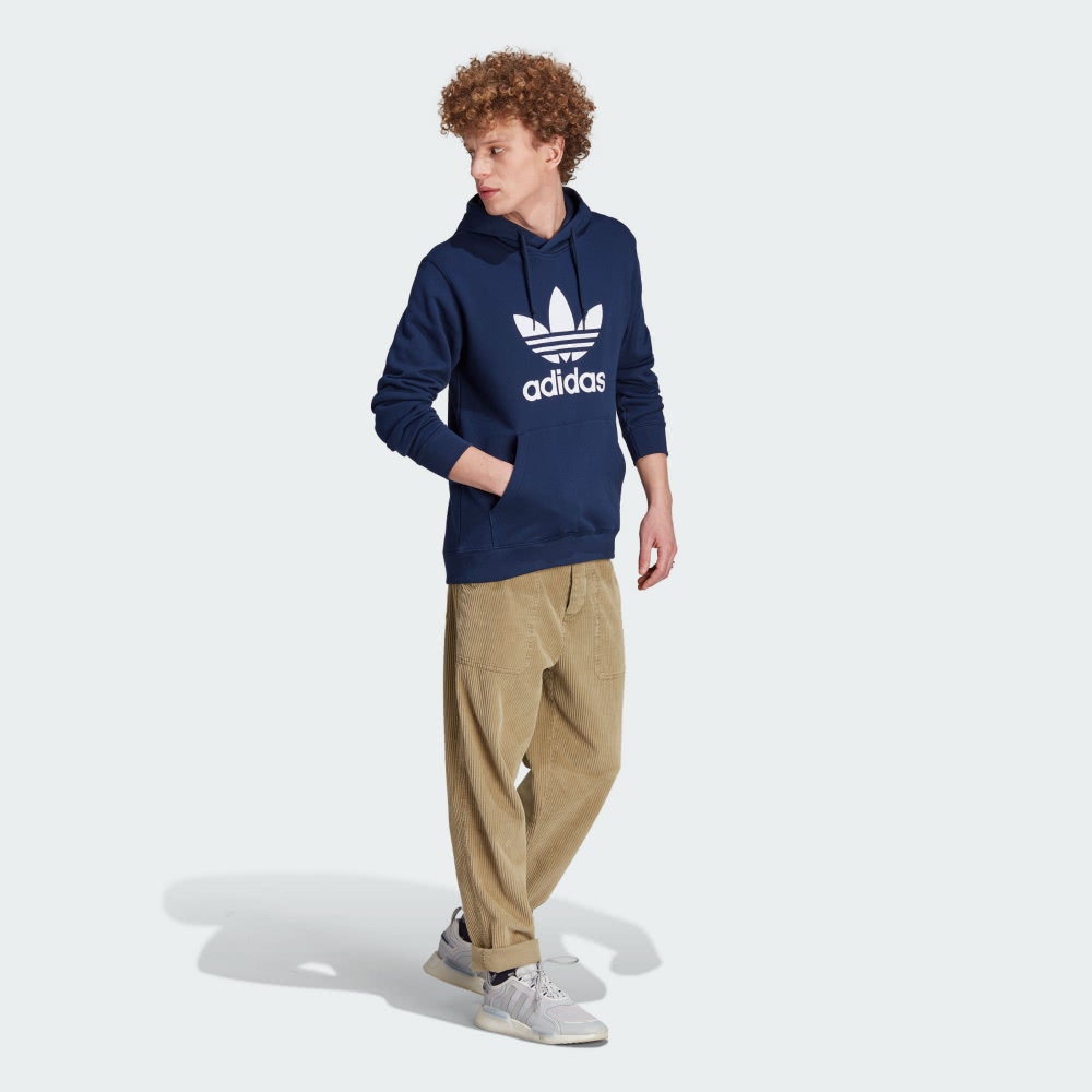 adidas 愛迪達 TREFOIL HOODY 男款 深藍