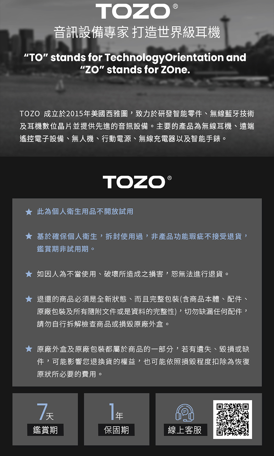 TOZO æç«æ¼2015å¹´ç¾åè¥¿éå,è´åæ¼ç ç¼æºè½é¶ä»¶ãç¡ç·èçæè¡