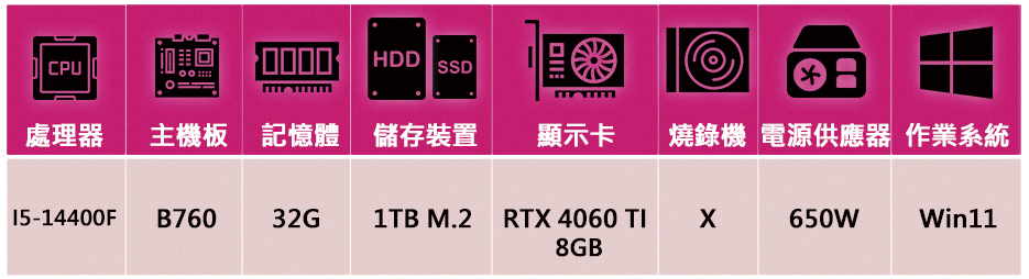 華碩平台 i5 十核 GeForce RTX4060Ti W
