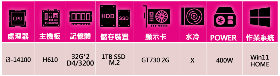 NVIDIA i3四核GT730 Win11{靜心安居}文書