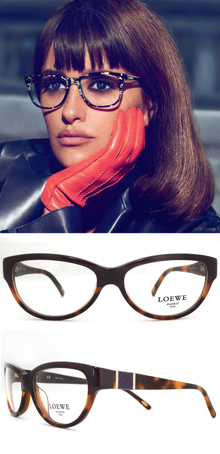 LOEWE 羅威 小清新LOGO款-微圓框光學眼鏡(琥珀 V
