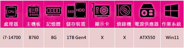 華碩平台 i7廿核 Win11{鬥龍勇士W}文書機(i7-1