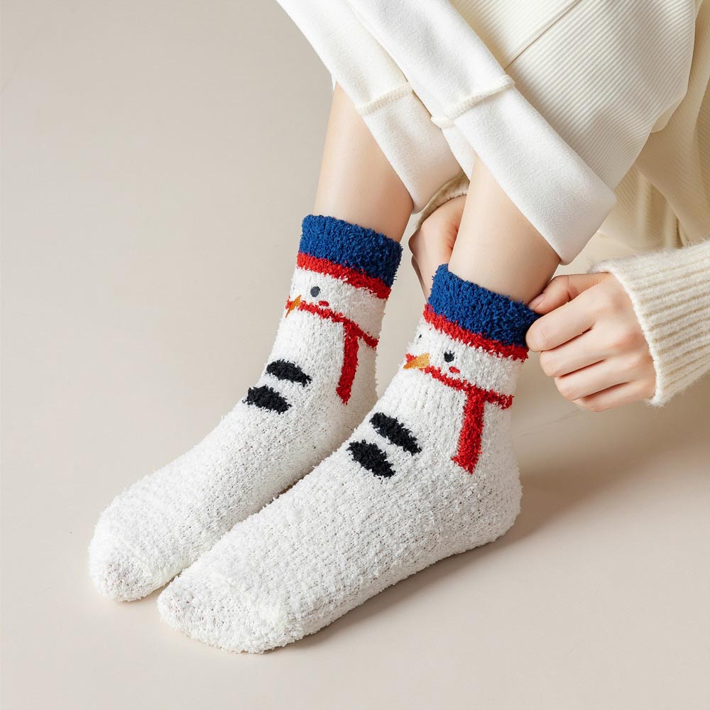 PinLe 拼樂 聖誕禮物珊瑚絨加厚保暖襪6雙組好評推薦