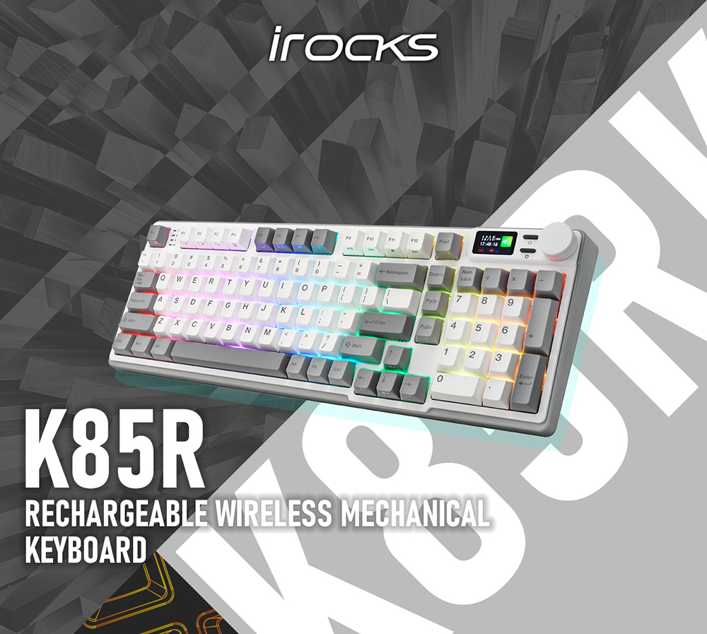 i-Rocks K85R 機械式鍵盤-熱插拔-RGB背光-靜