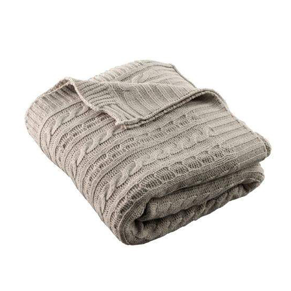 Galway 多功能 保暖針織厚毛毯／厚披毯 灰(絕版品限量