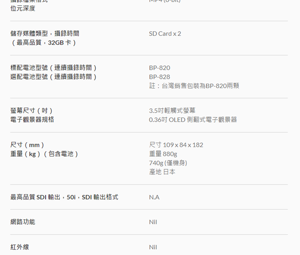 最高品質 SDI 輸出,50i,SDI 輸出格式