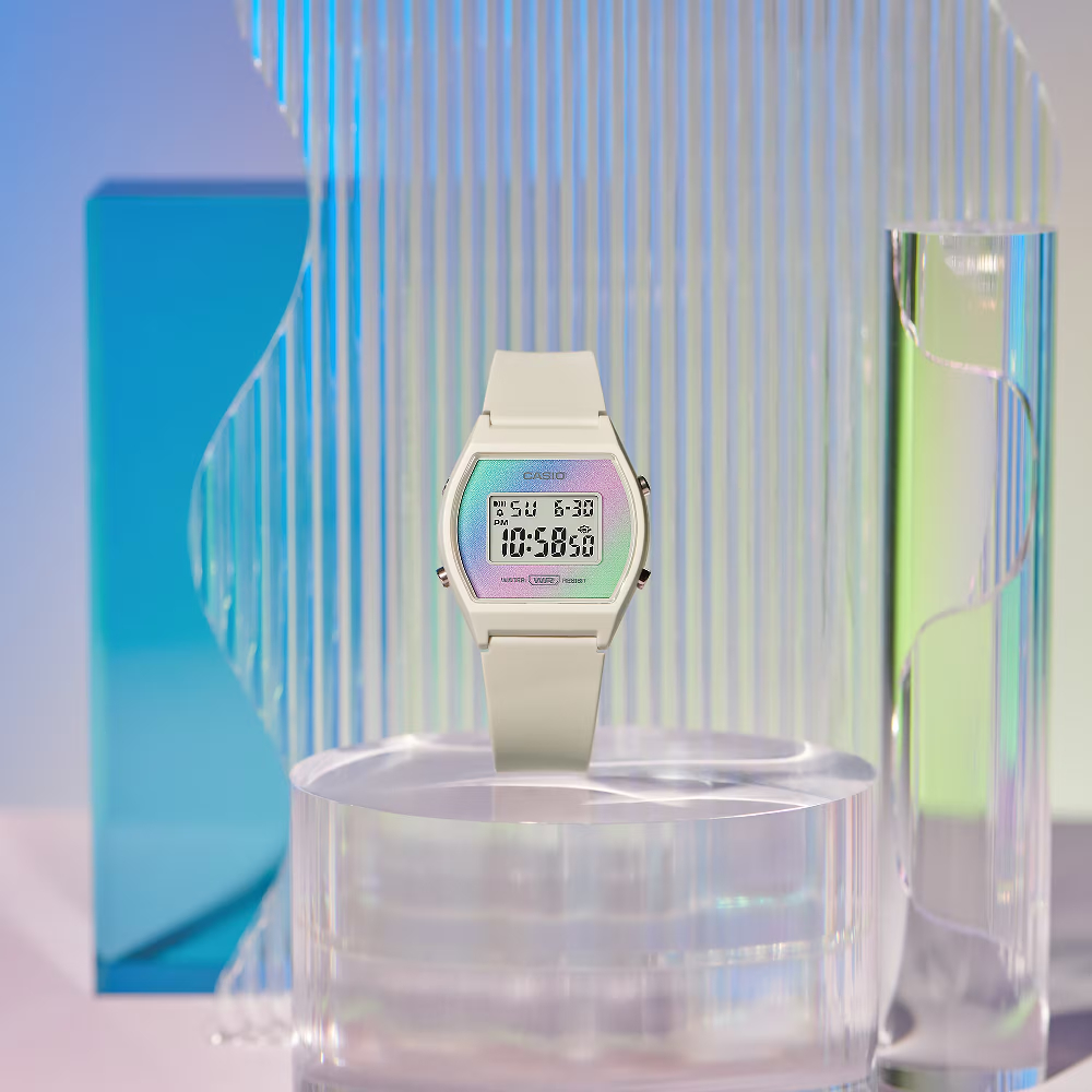 CASIO 卡西歐 精緻漸變粉彩時尚腕錶 35mm(LW-2