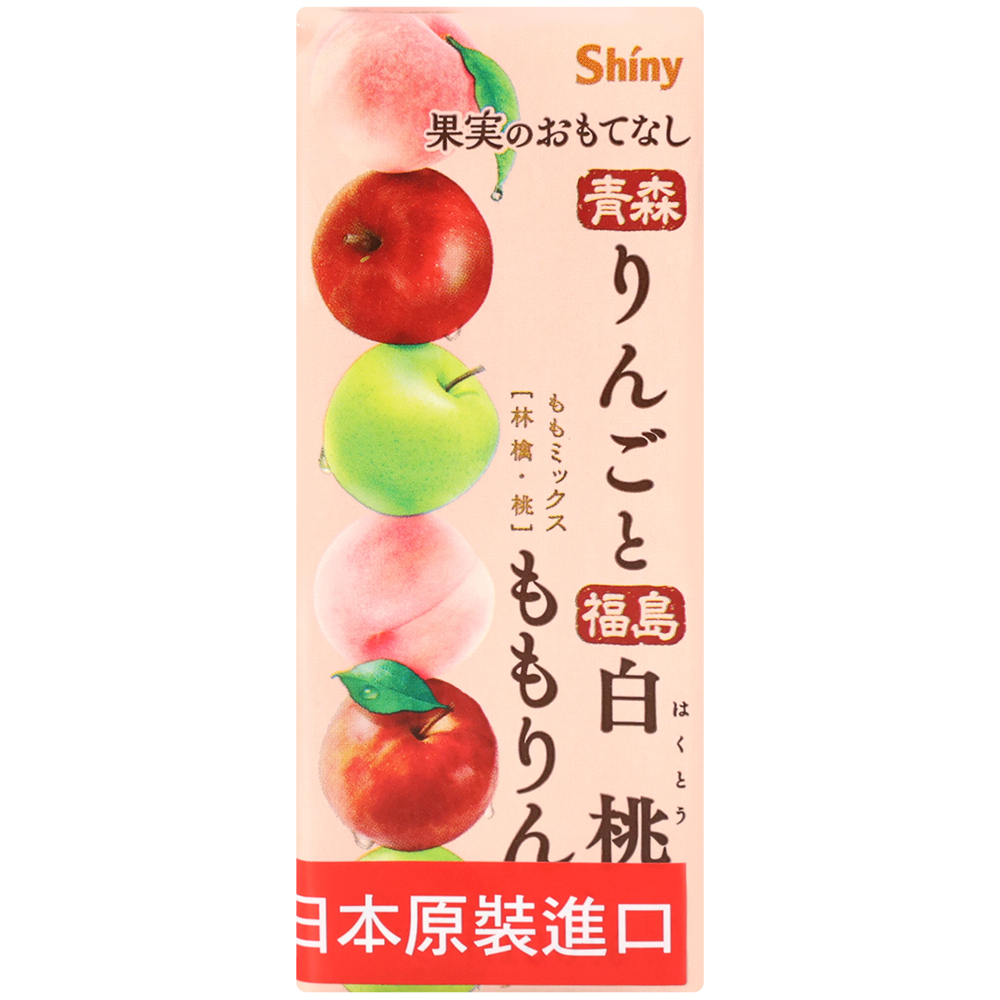 Shiny珠式 青森陽光白桃蘋果綜合果汁(200ml x24