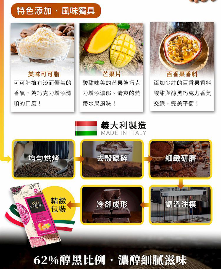 62%醇黑比例濃醇細膩滋味