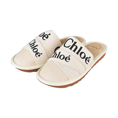 Chloe’ 蔻依 CHLOE WOODY 黑字LOGO帆布