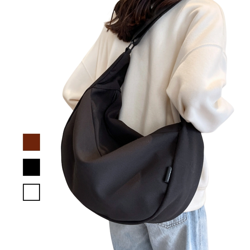 MoodRiver 日式簡約 斜背包 文青感 帆布包 側背包