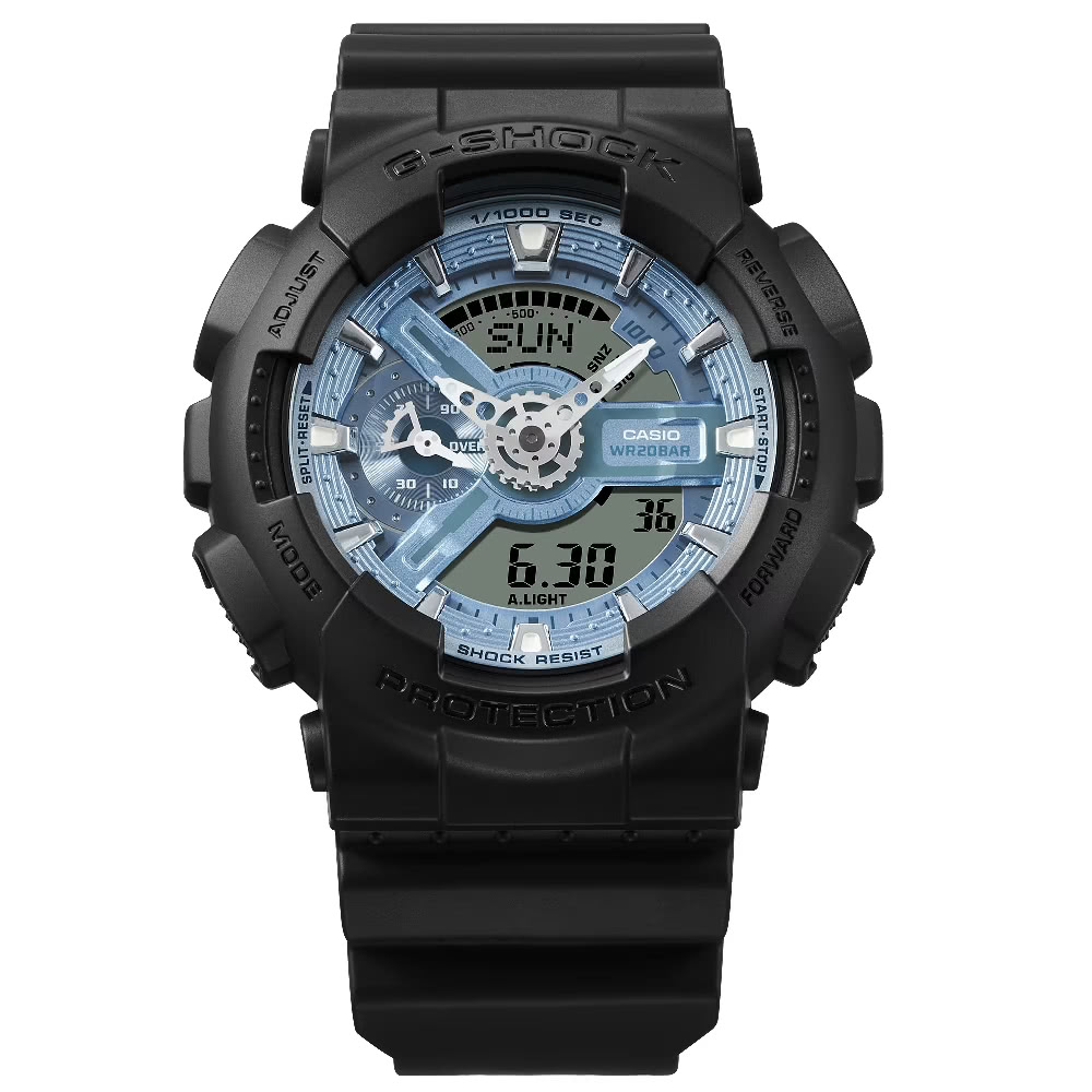 CASIO 卡西歐 清新大膽風格冰藍色錶盤時尚腕錶 51.2