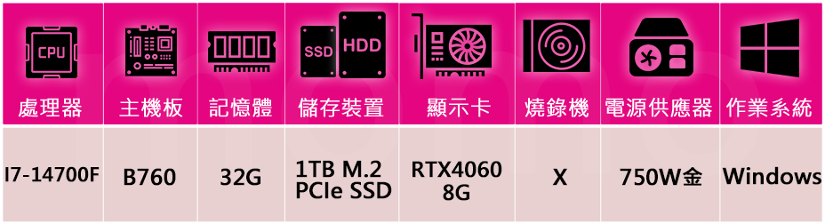 技嘉平台 i7二十核GeForce RTX 4060 Win