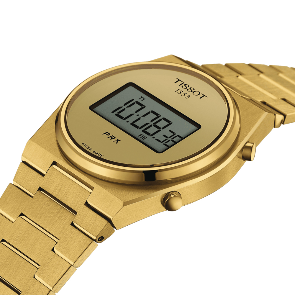 TISSOT 天梭 PRX DIGITAL 復古時尚數位腕錶
