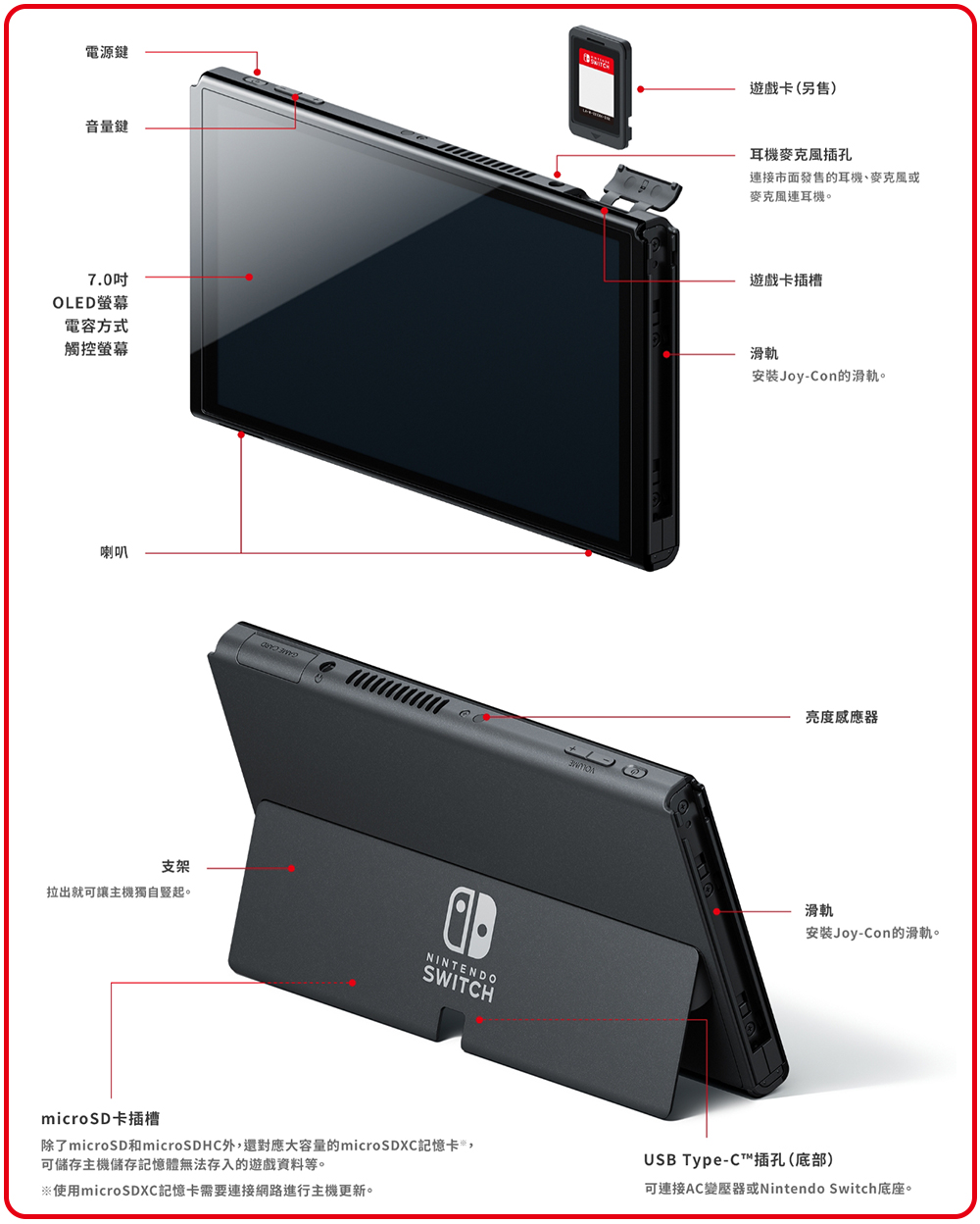 Nintendo 任天堂 Switch OLED款式 紅藍主