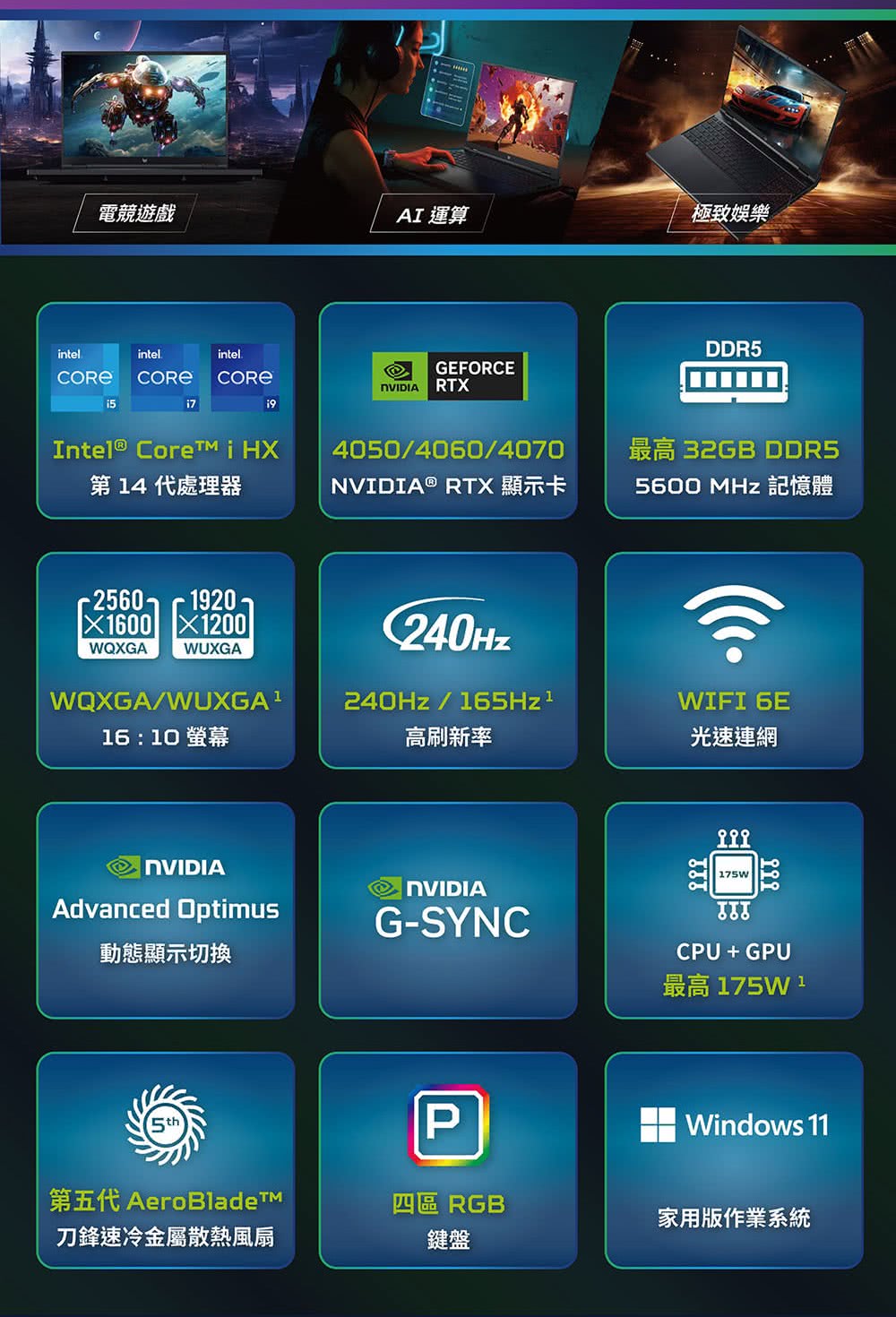 Acer 宏碁 16吋14代i9 RTX電競筆電(Preda