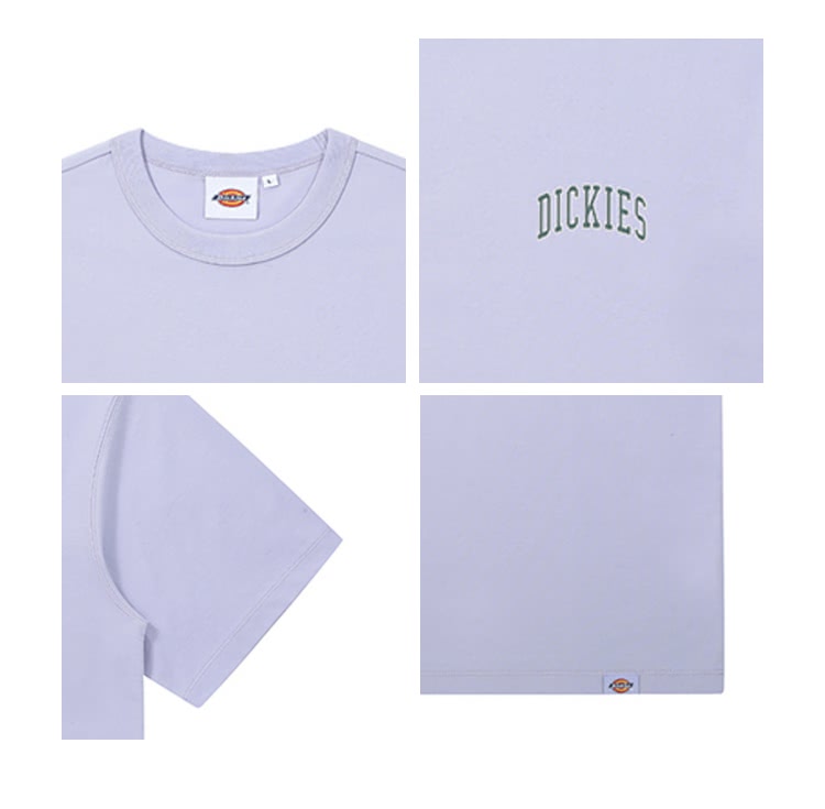 Dickies 男女款宇宙藍紫色純棉胸前簡約品牌Logo印花