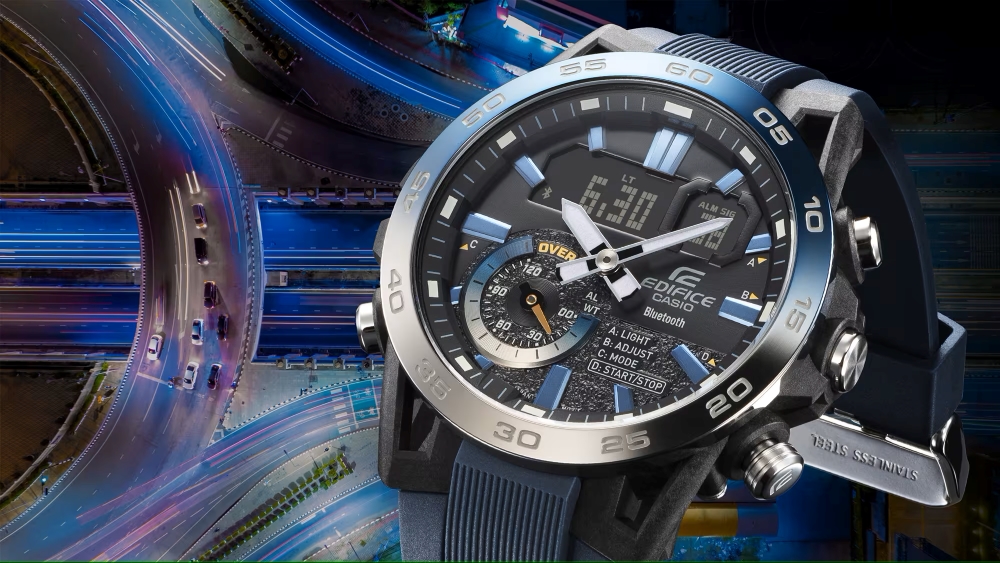 CASIO 卡西歐 EDIFICE 藍牙 碳化鈦鍍膜錶圈 賽
