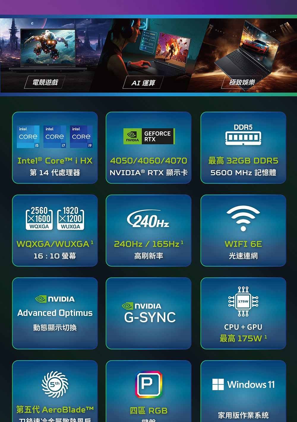 Acer 宏碁 特仕版 16吋電競筆電(Predator/P