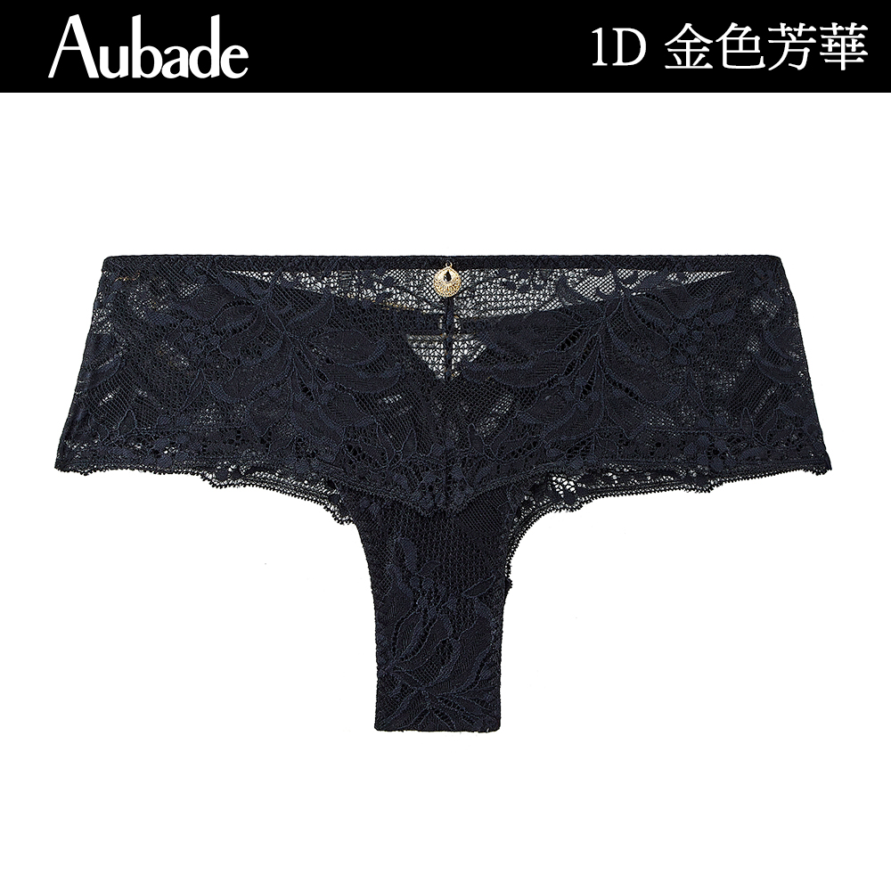 Aubade 金色芳華蕾絲平口褲.高腰褲 性感小褲 法國進口