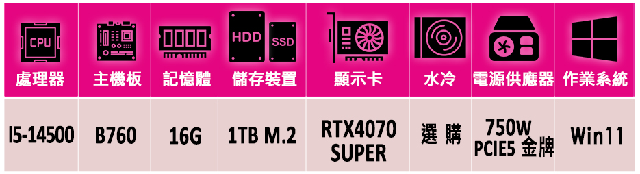 微星平台 i5十四核GeForce RTX 4070 SUP