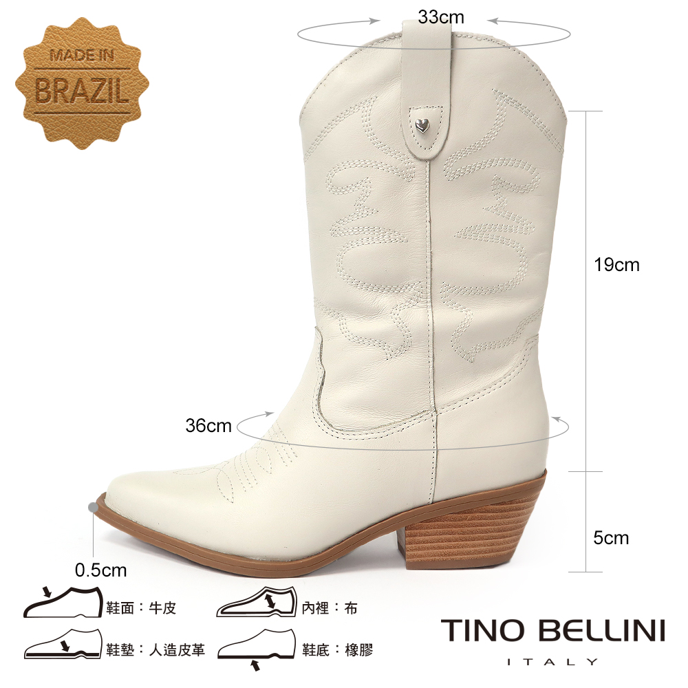 TINO BELLINI 貝里尼 巴西進口尖頭牛仔靴FWTT