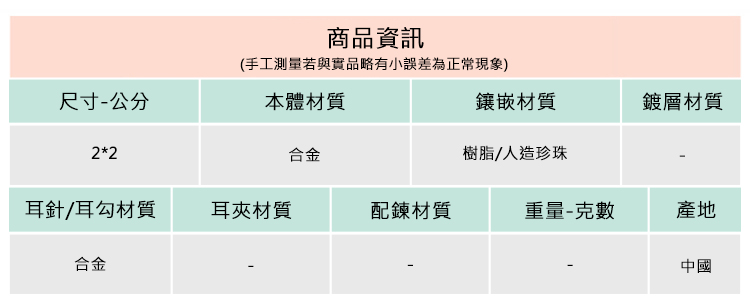 手工測量若與實品略有小誤差為正常現象