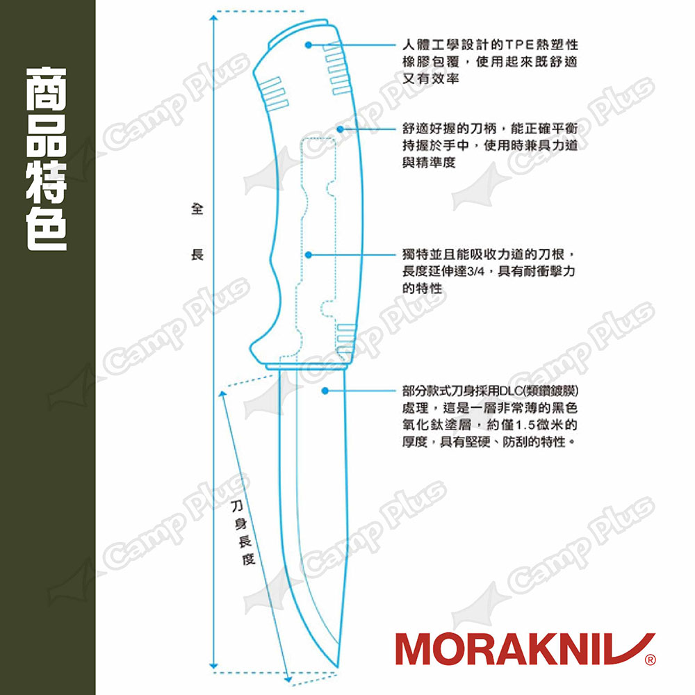 MORAKNIV 野外求生不鏽鋼軍用直刀 2色(悠遊戶外)優