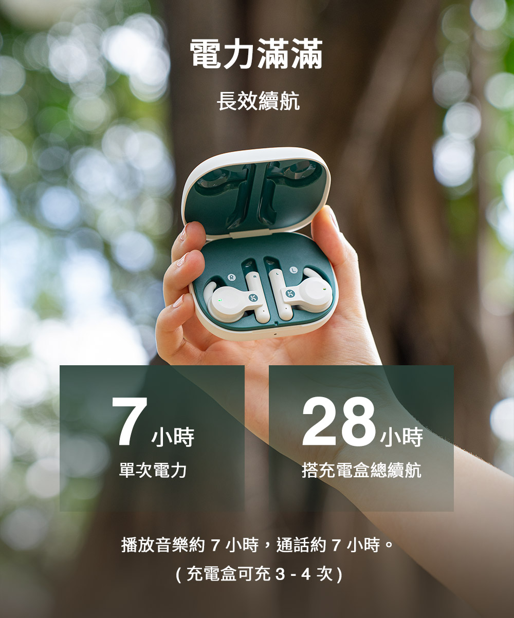 播放音樂約7小時,通話約7小時。