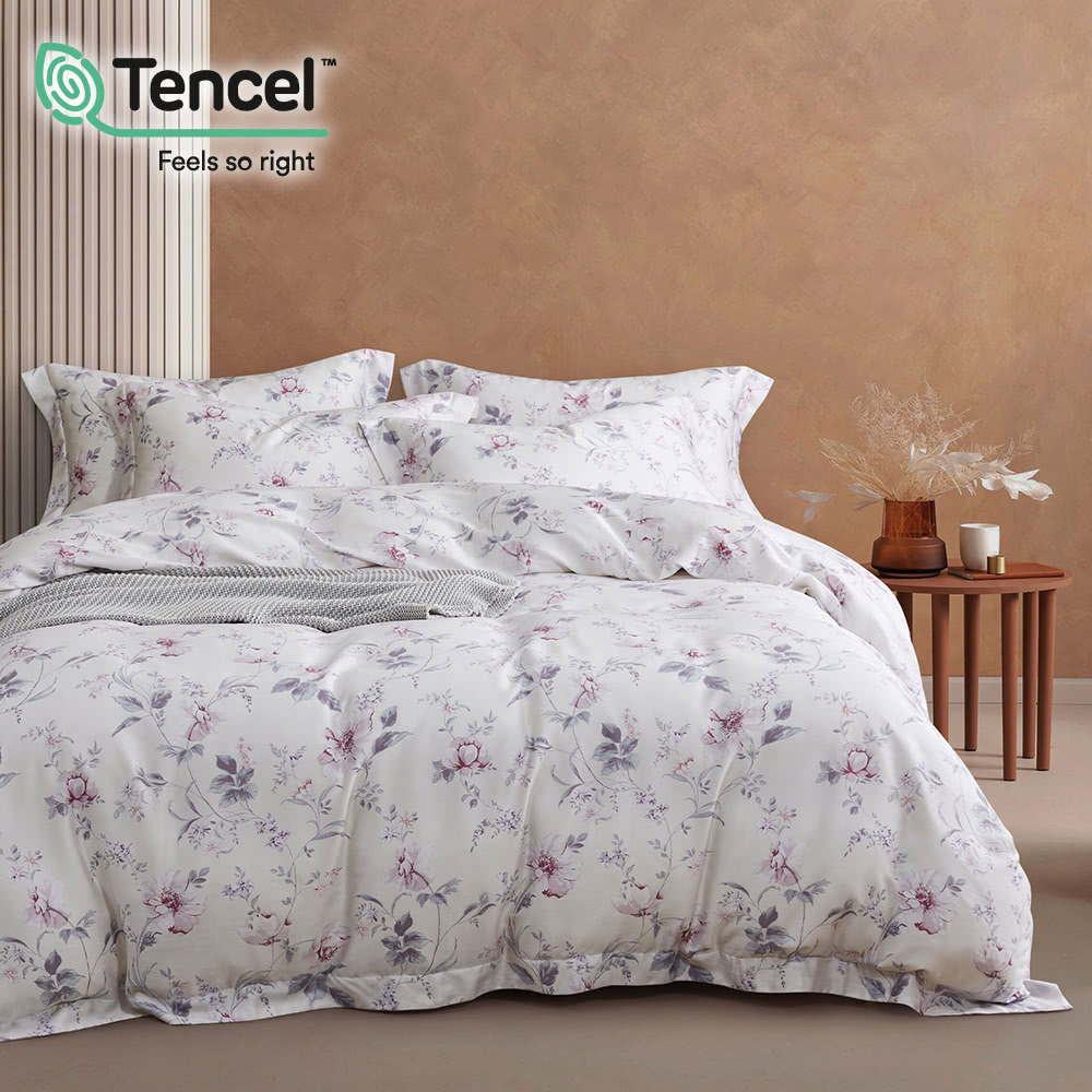 貝兒居家寢飾生活館 60支100%天絲四件式兩用被床包組 裸