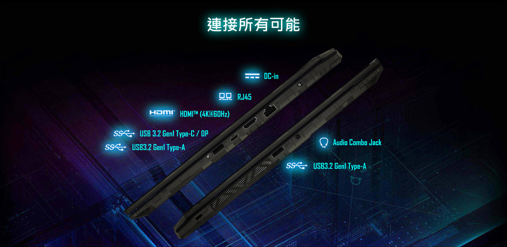 連接所有可能 見 RJ45 