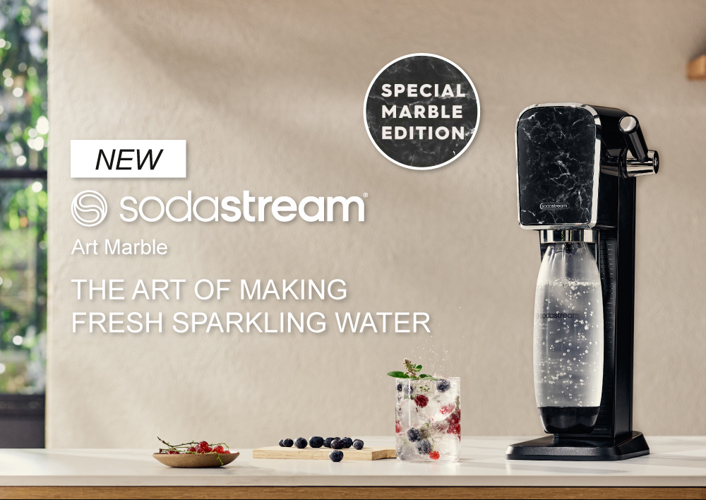 Sodastream ART 拉桿式自動扣瓶氣泡水機 大理石