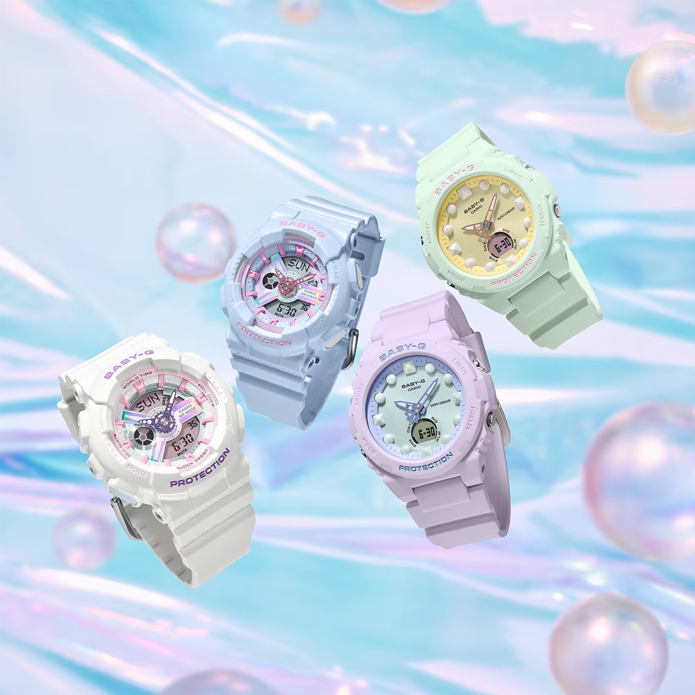 CASIO 卡西歐 BABY-G 夢幻 未來風 甜心雙顯腕錶