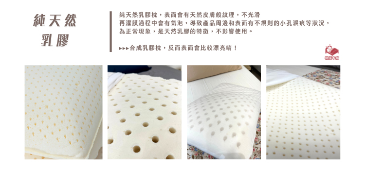棉床本舖 純天然乳膠枕[平面] 泰國天然乳膠｜台灣加工 台灣