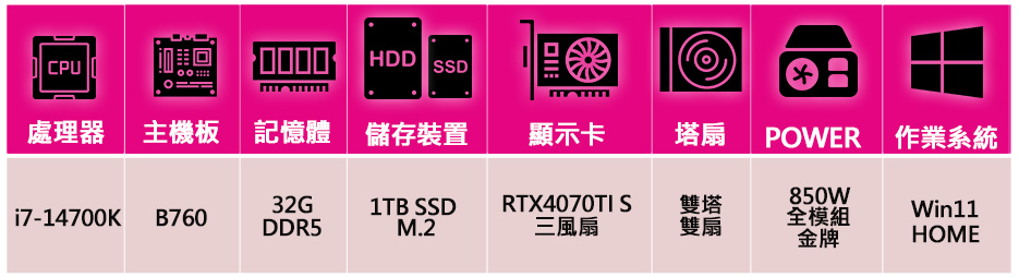 微星平台 i7二十核 RTX4070TI SUPER G 白