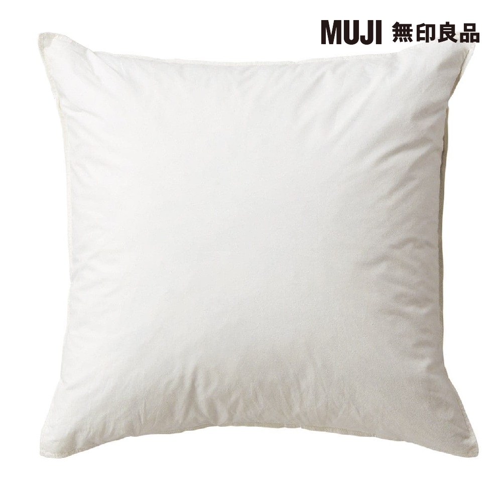 MUJI 無印良品 牛津布坐墊套/墨灰(羽毛抱枕/55)優惠