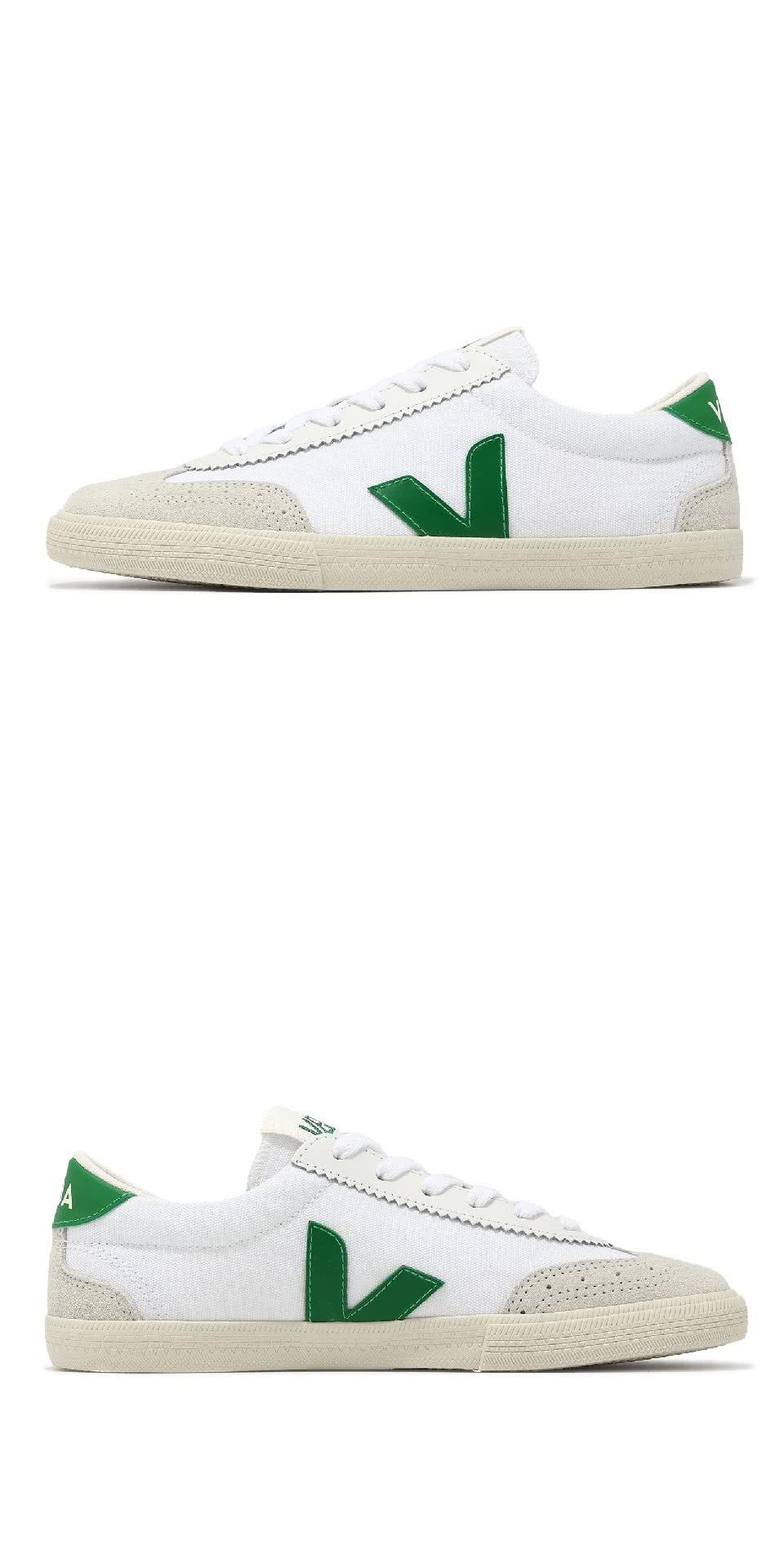 VEJA 德訓鞋 Volley Canvas 女鞋 白 綠 