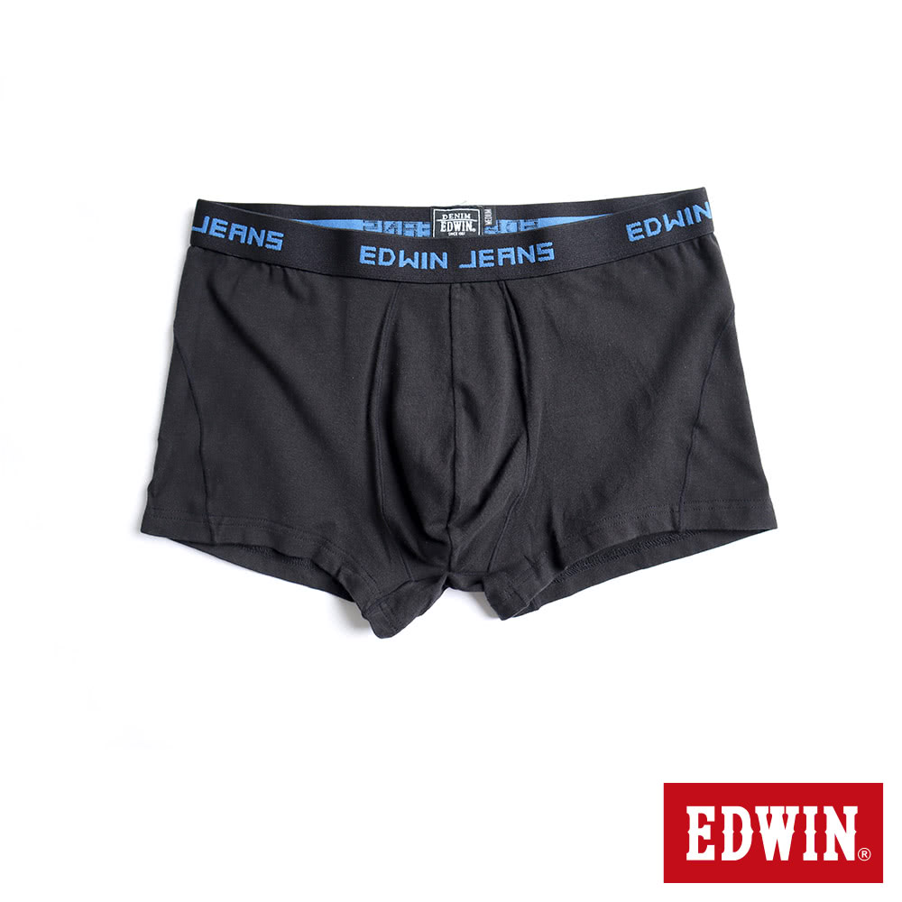 EDWIN 男裝 彈性舒適四角平口內褲(黑色/灰色)好評推薦