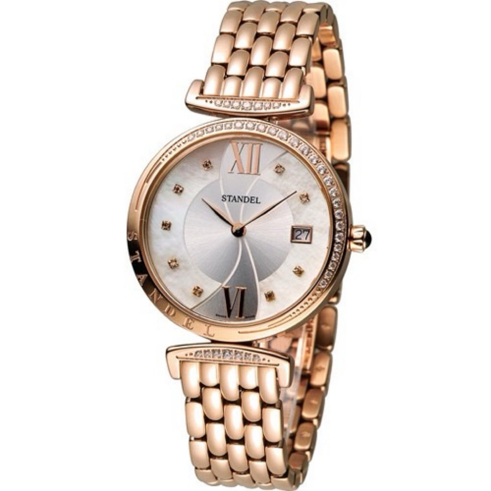 Standel 詩丹麗 Luxury極光系列珍珠母貝時尚鑽錶