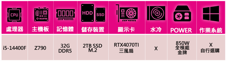 華碩平台 i5十核 ROG RTX4070TI{心事如夏}電