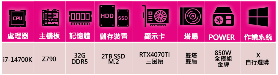 華碩平台 i7二十核 ROG RTX4070TI{心事如雲}