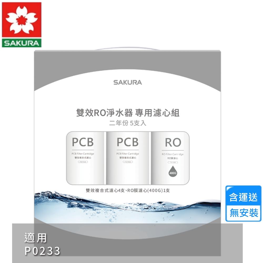雙效複合式濾心4支、RO膜濾心400G1支