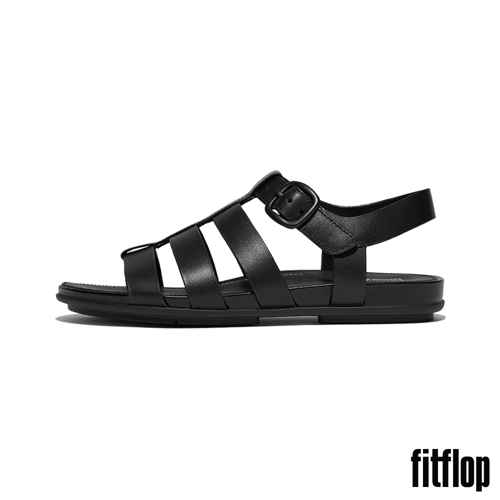 FitFlop GRACIE 橡膠調整式扣環皮革漁夫涼鞋-女