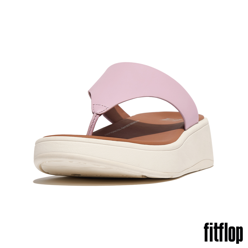 FitFlop F-MODE 皮革厚底夾脚涼鞋-女(紫丁香色