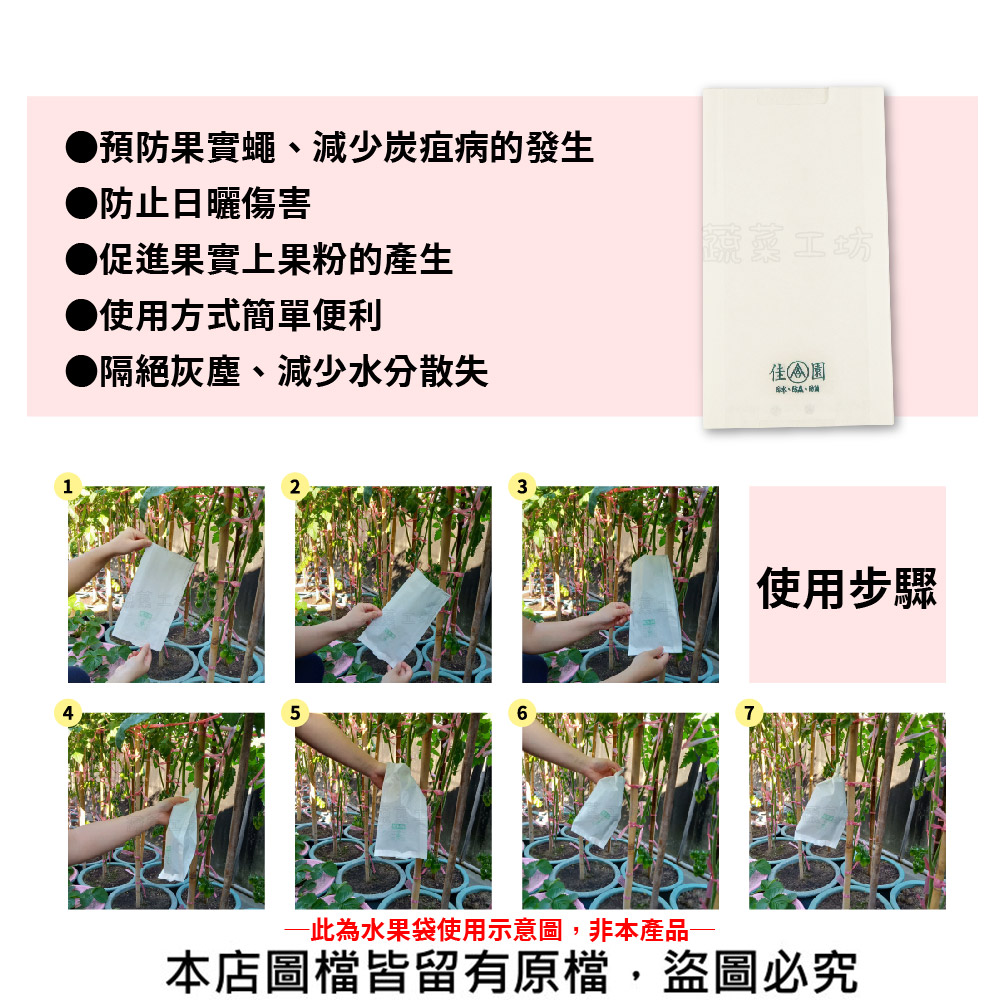 此為水果袋使用示意圖,非本產品一