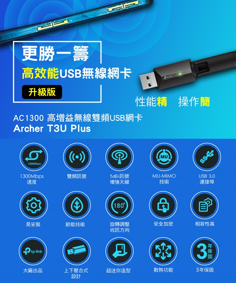 TP-Link Archer T3U PLUS AC1300