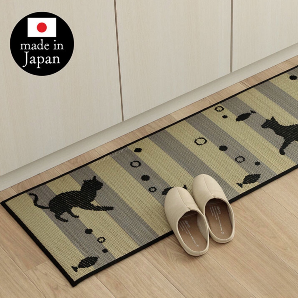 微糖花植間 日本製-天然香氣貓陪伴地墊-180cm地毯(抗菌
