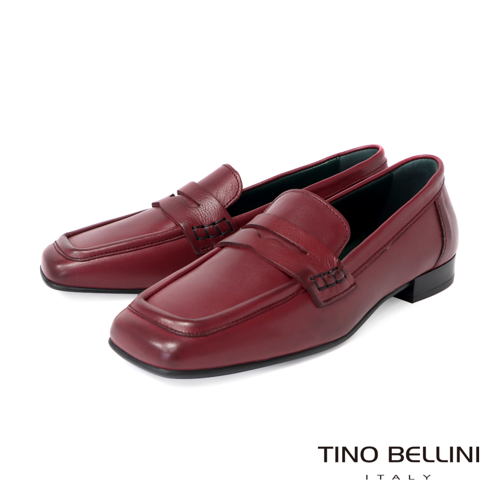 TINO BELLINI 貝里尼 義大利進口全真皮方頭樂福鞋