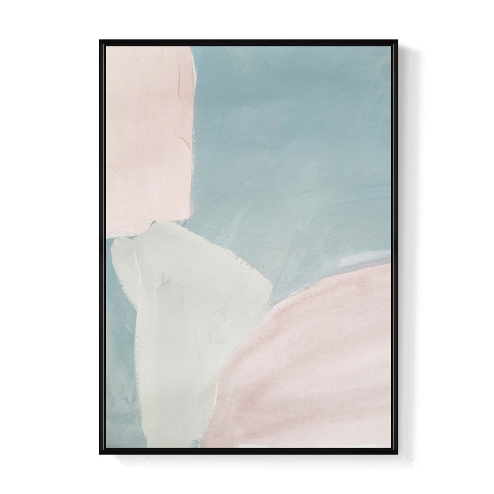 菠蘿選畫所 迷濛I -70x100cm(霧灰色抽象掛畫/客廳
