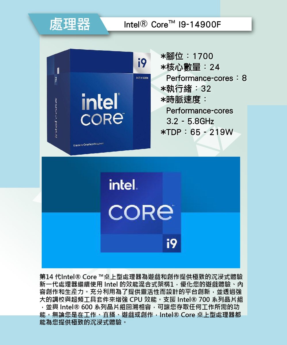 技嘉平台 i9二十四核GeForce RTX 4070 Wi